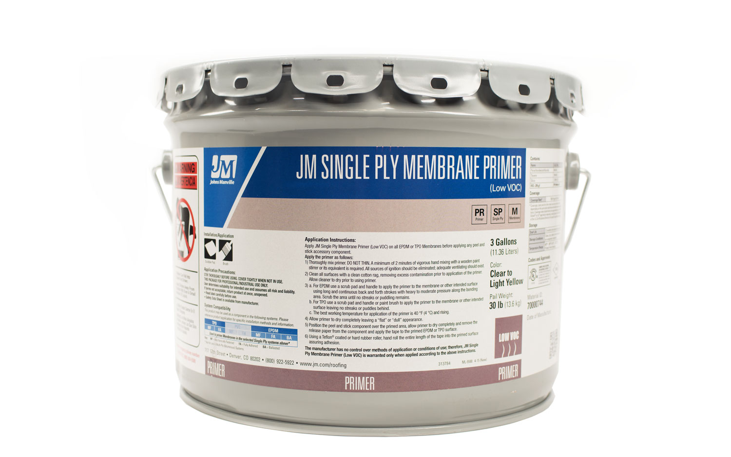 JM Single Ply Membrane Primer Low VOC Johns Manville